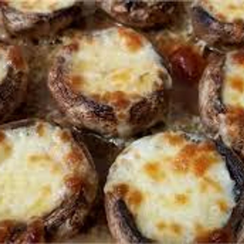 Mushrooms with Kaşar Cheese
