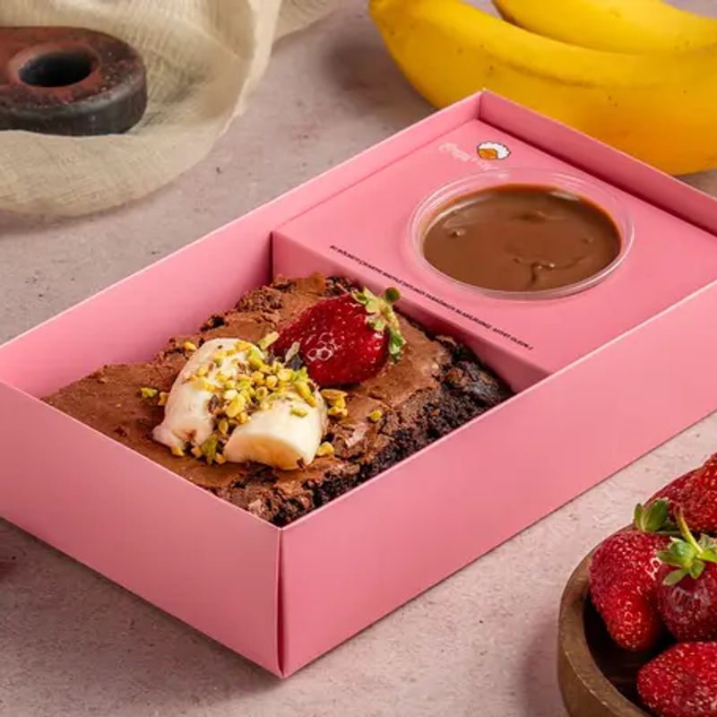 Milk chocolate brownie
