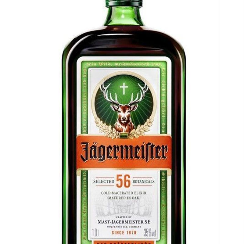 Jägermeister, Red Bull, and mixed nuts